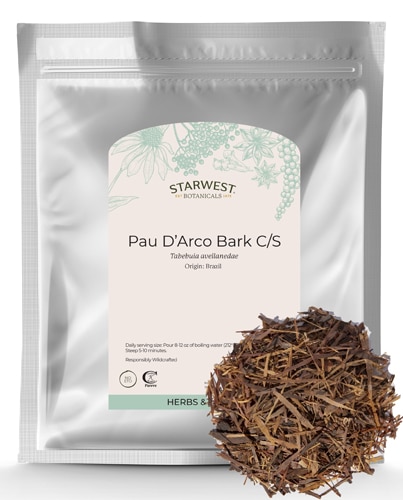 Starwest Botanicals Pau D'Arco Bark - Cut & Sifted - Wild Crafted