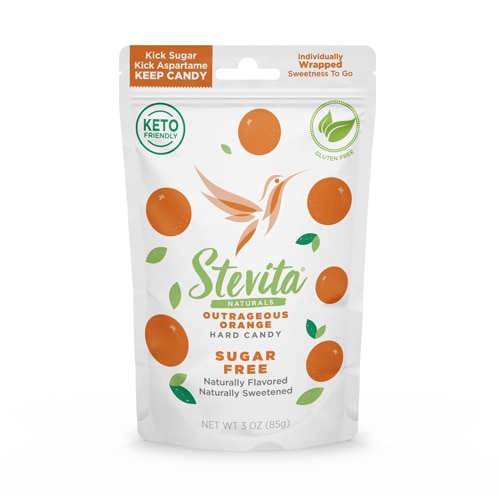 Stevita Naturals Keto Hard Candy Sugar-Free Outrageous Orange