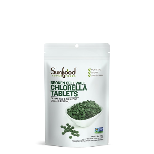 SunFood Broken Cell Wall Chlorella Tablets