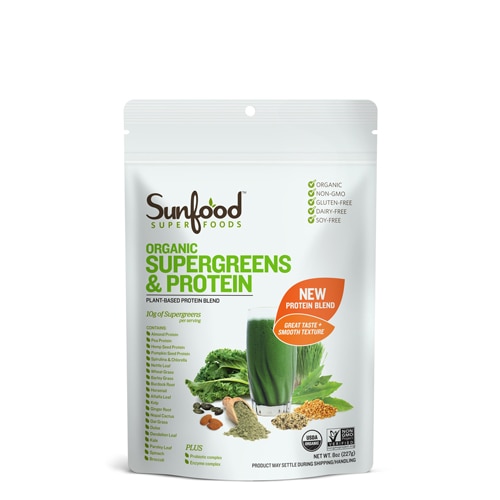 SunFood Organic Supergreens & Protein Powder