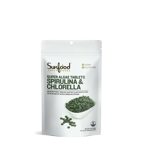 SunFood Super Algae Tablets Spirulina & Chlorella