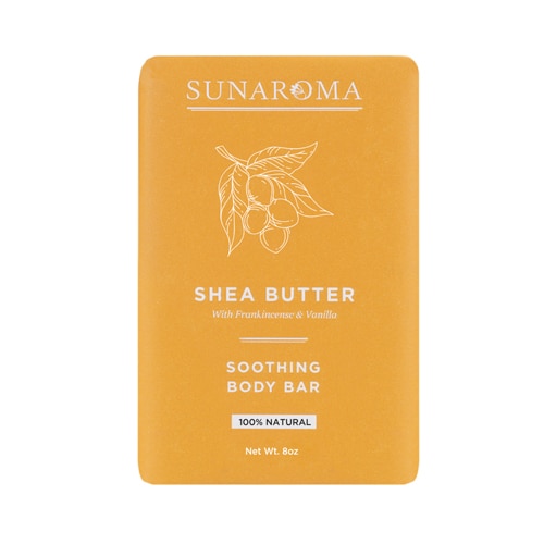 Sunaroma Shea Butter Soap Bar with Frankincense & Vanilla