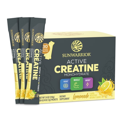 Sunwarrior Active Creatine Monohydrate Stick Pack Lemonade
