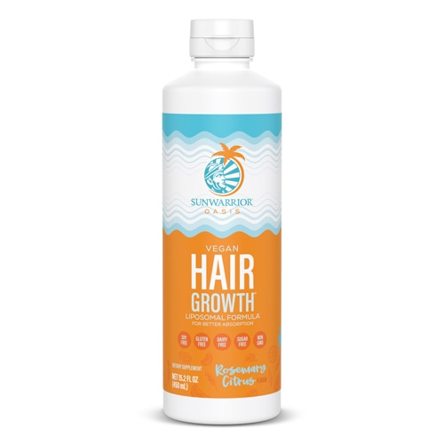 Sunwarrior Oasis Liposomal Vegan Liquid Hair Growth Sugar Free Rosemary Citrus