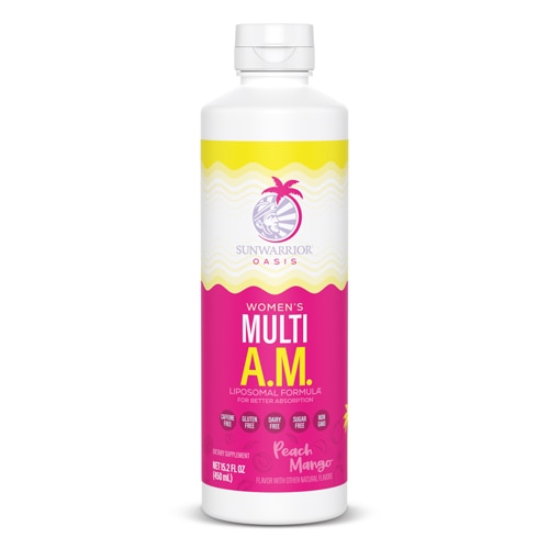 Sunwarrior Oasis Women's Multi A.M. Liquid Liposomal Sugar Free Peach Mango