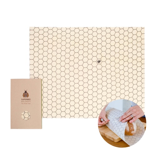 Superbee Reusable Beeswax Bread Wrap XXL Hexagon