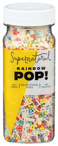 Supernatural Sprinkles Dye-Free Rainbow Pop! Nonpareils