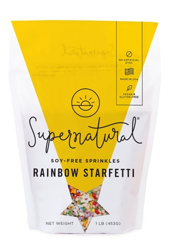 Supernatural Sprinkles Dye Free Rainbow Starfetti - Top 9 Allergen Free