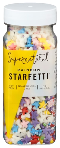 Supernatural Sprinkles Dye-Free Rainbow Starfetti - top 9 Allergen Free