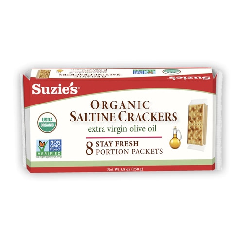 Suzie's Organic Saltine Cracker Salt and Extra Virgin Olive Oil