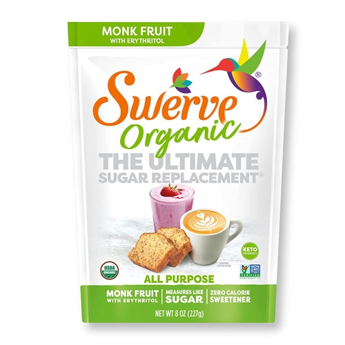 Swerve Organic Monk Fruit All Purpose Granular Sugar Replacement Sweetener