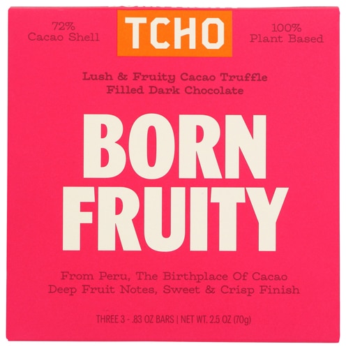 TCHO Chocolate - Bar Organic 100% Plant Based Born Fruity