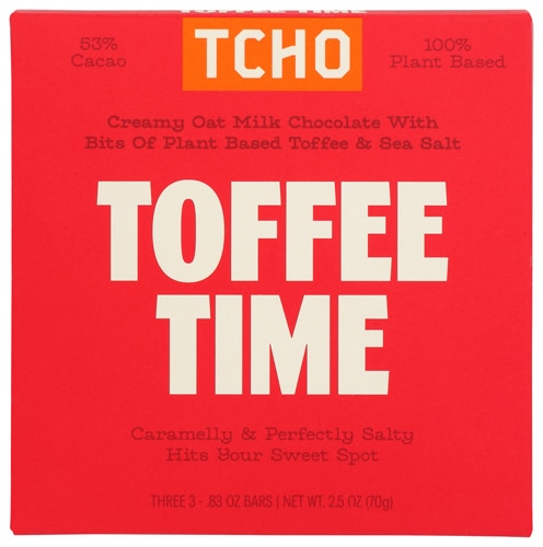 TCHO Chocolate - Bar Organic 100% Plant Based Toffee Time