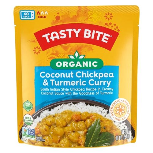 Tasty Bite Gluten Free Vegan Organic Chickpea Coconut & Turmeric Curry