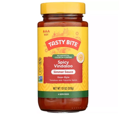 Tasty Bite Gluten Free Vegan Simmer Sauce Spicy Vindaloo