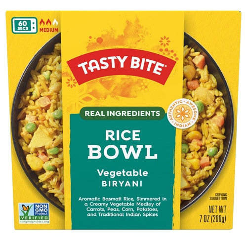 Tasty Bite Rice Bowl Non-GMO Real Ingredients Vegetable Biryani