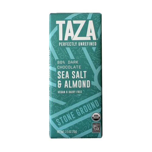 Taza Chocolate Dark Chocolate Bar Stone Ground Sea Salt & Almond