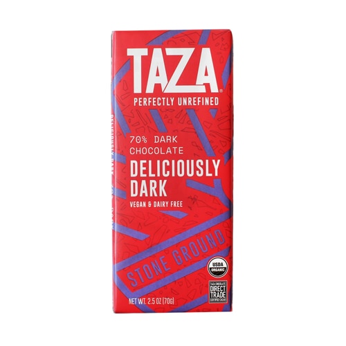 Taza Chocolate Deliciously Dark Organic 70% Dark Chocolate Bar