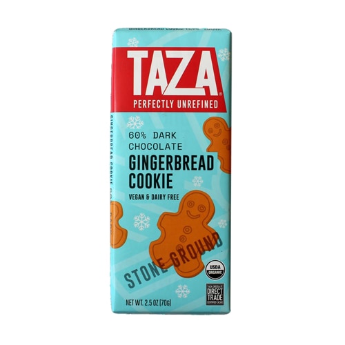 Taza Chocolate Organic Chocolate Bar Gingerbread Cookie