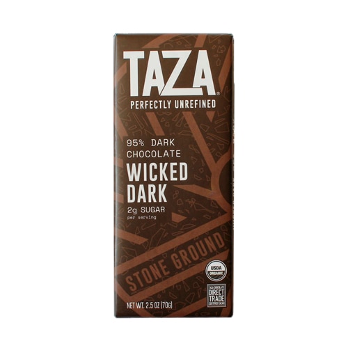 Taza Chocolate Organic Dark Chocolate Bar Stone Ground Wicked Dark