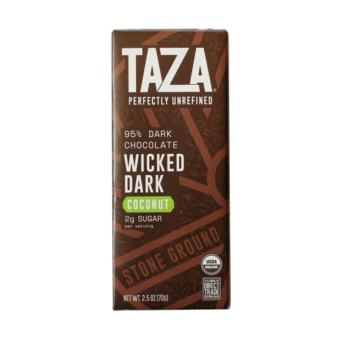 Taza Chocolate Wicked Dark Chocolate With Toasted Coconut 95%