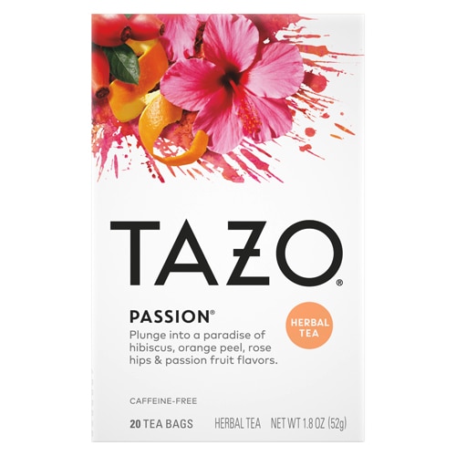 Tazo Caffeine-Free Unsweetened Passion Herbal Tea