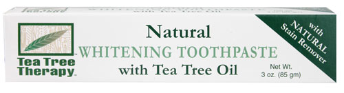 Tea Tree Therapy Natural Whitening Toothpaste with Tea Tree Oil Fluoride Free
