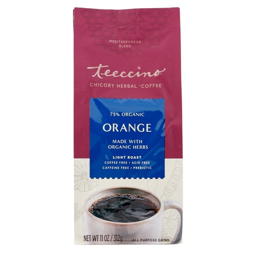 Teeccino Chicory Herbal 'Coffee' Alternative Mediterranean Blend Orange