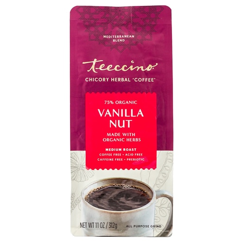 Teeccino Chicory Herbal 'Coffee' Alternative Mediterranean Blend Vanilla Nut