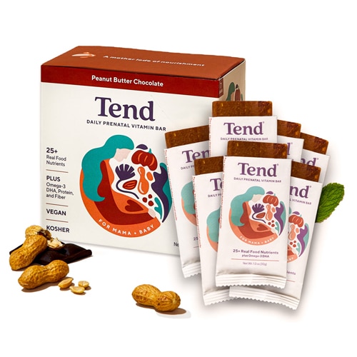 Tend Daily Prenatal Vitamin Bar Peanut Butter Chocolate