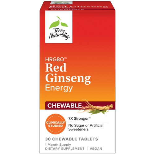 Terry Naturally HRG80 Red Ginseng Energy Chewable