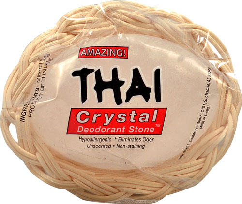 Thai Deodorant Stone Crystal Deodorant Stone with Basket Unscented
