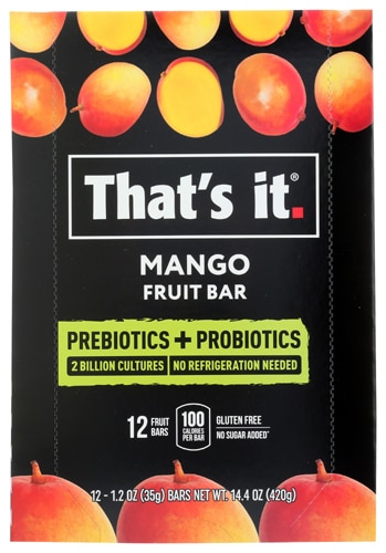 That's It Prebiotic & Probiotic Fruit Bars Mango