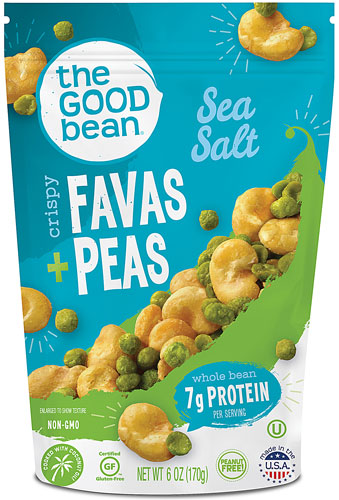 The Good Bean Crispy Fava and Peas Snack Gluten Free Sea Salt