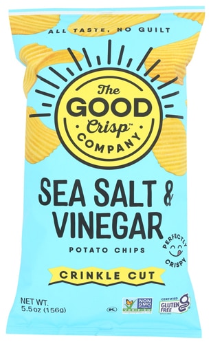 The Good Crisp Company Gluten Free Potato Chip Crinkle Cut Salt & Vinegar