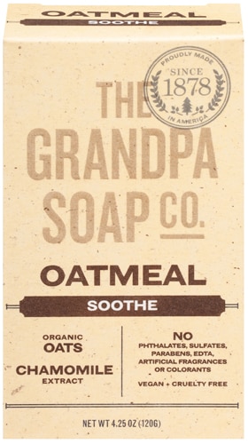 The Grandpa Soap Co Face and Body Bar Soap Oatmeal Soothe