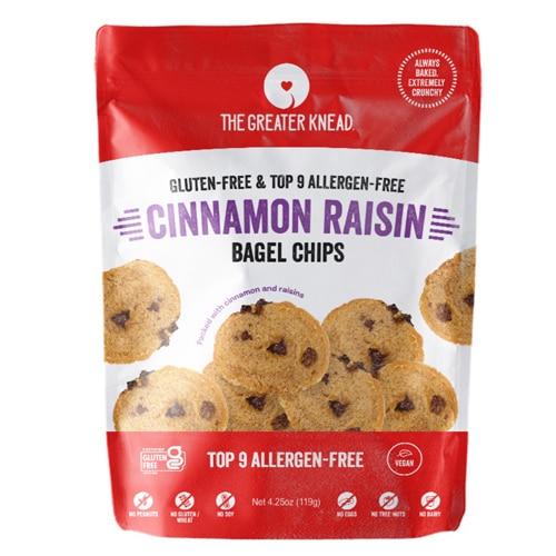 The Greater Knead Bagel Chips Cinnamon Raisin