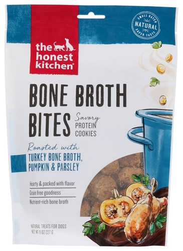 The Honest Kitchen Bone Broth Bites Dog Treats Turkey