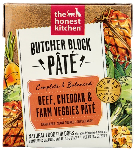 The Honest Kitchen Butcher Block Pate Dog Food Beef Cheddar & Farm Veggies