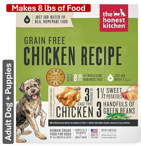 The Honest Kitchen Dehydrated Dog Food Makes 8 lbs Grain Free Chicken Recipe