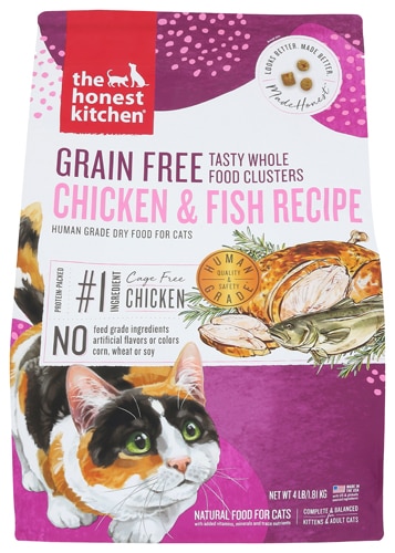 The Honest Kitchen Dry Cat Food Whole Food Clusters Grain Free Chicken & Fish