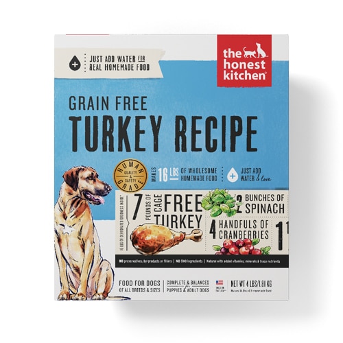 The Honest Kitchen Grain Free Dehydrated Dog Food Turkey Recipe