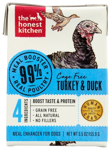 The Honest Kitchen Meal Booster 99% Real Poultry Cage Free Turkey & Duck