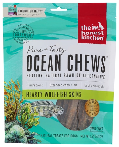 The Honest Kitchen Ocean Chews Hearty Skins Dog Treats Wolffish