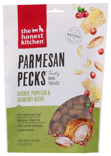 The Honest Kitchen Parmesan Pecks Mini Dog Treats Chicken & Cranberry