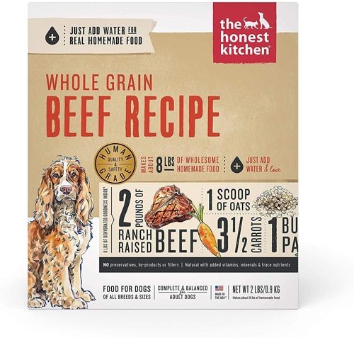 The Honest Kitchen Whole Grain Dehydrated Dog Food Beef Recipe