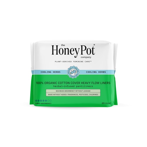 The Honey Pot 100% Organic Cotton Cover Liners Heavy Flow