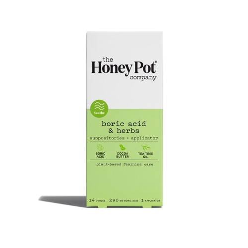 The Honey Pot Boric Acid & Herbs Suppositories plus Applicator