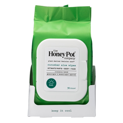 The Honey Pot Feminine Wipes - Cucumber Aloe