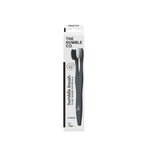 The Humble Co Plant-Based Sensitive Toothbrush White-Black